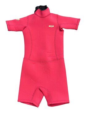 ABYSSE Youth Springsuit Wetsuit Short Sleeve Pink Surf Swim Size 6